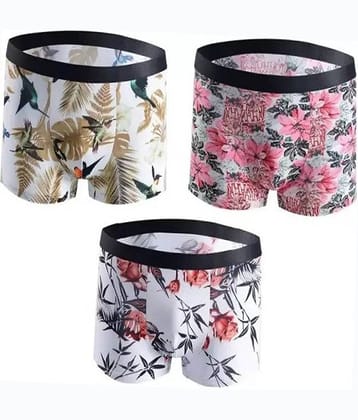 Cavenders Pack of 3 Nylon Trunks For Men's ( Multicolor )