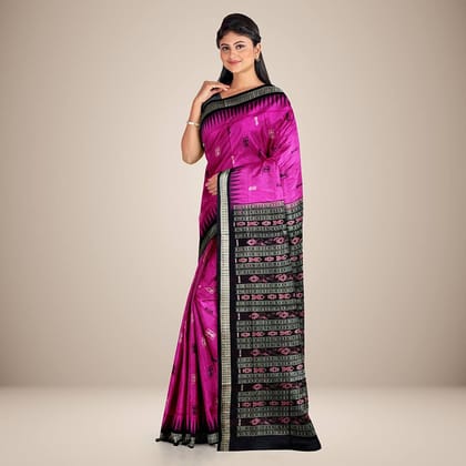 Tribal Design Bandha Anchal Bomkai Silk Saree Tribal Design Bandha Anchal Bomkai Silk Saree