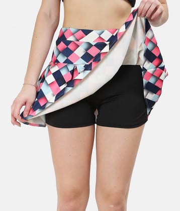 N-Gal - Multi Color Polyester Women's Circle Skirt ( Pack of 1 )