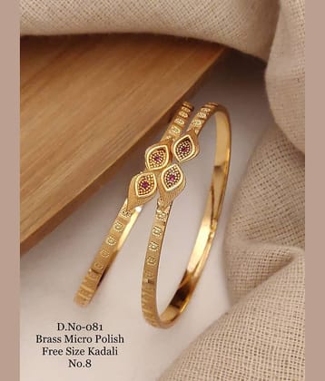Shivay Fashion Gold Bangle Set ( Pack of 1 )