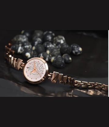 Aglance Metal Round Womens Watch