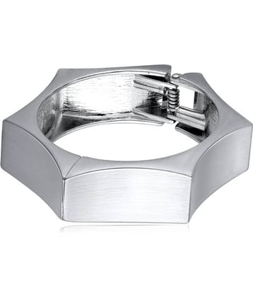 Spargz Contemporary Party Wear Silver Brass Bracelet
