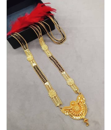 SHANKH-KRIVA - Gold Mangalsutra ( Pack of 1 )