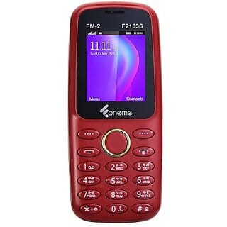 Oneme F2163 (Dual Sim, 1.8 Inch Inch Display, 1100 mAh Battery, RED)