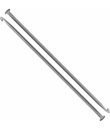 Jyoti Crochet Hook Aluminium for Wool Work, Hand Knitted Sewing DIY Craft Weaving Needle, Ideal for Sweaters, Purses, Scarves, Hats, and Booties, 15755 (Silver, 10"/25cm of Size 11 / 3mm) - 5 Pieces
