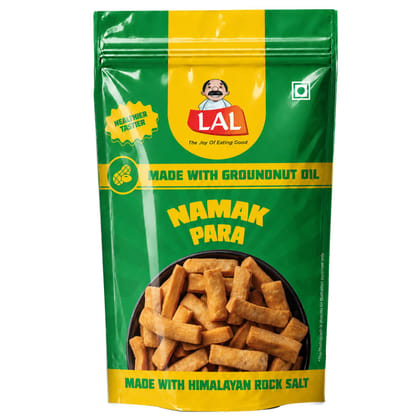 Lal Namak Para Made with Groundnut Oil & Himalayan Rock Salt Guilt-Free Snack - 150g
