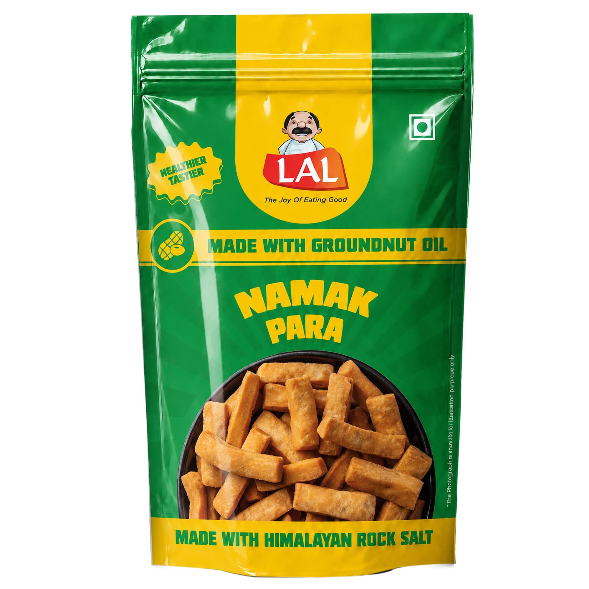 Lal Namak Para Made with Groundnut Oil & Himalayan Rock Salt Guilt-Free Snack - 150g