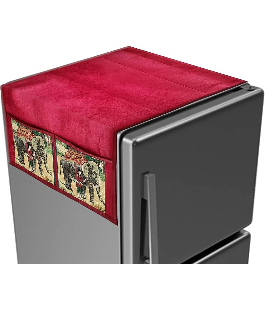 Velvet Animal Top Cover ( 100 54 ) Pack of 1 - Maroon