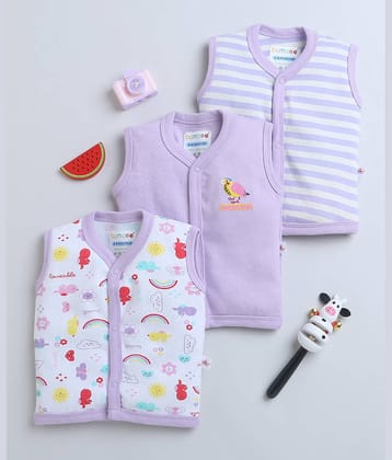 BUMZEE Pack of 3 Baby Girls Cotton T-Shirt ( White )