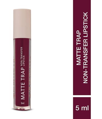 Hilary Rhoda Matte Trap Liquid Lipstick ,Non-Transfer & Waterproof Lipstick -5ml (Wine Divine)