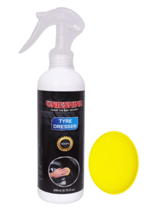 Unieshine Tyre Polish (200 Ml) with Polish Applicator Sponge