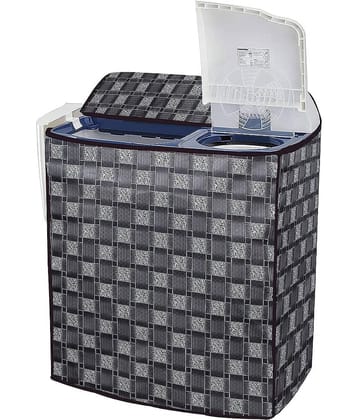 CASA FURNISHING Semi-Automatic Washing Machine Cover Compatiable For 7 kg - GREY