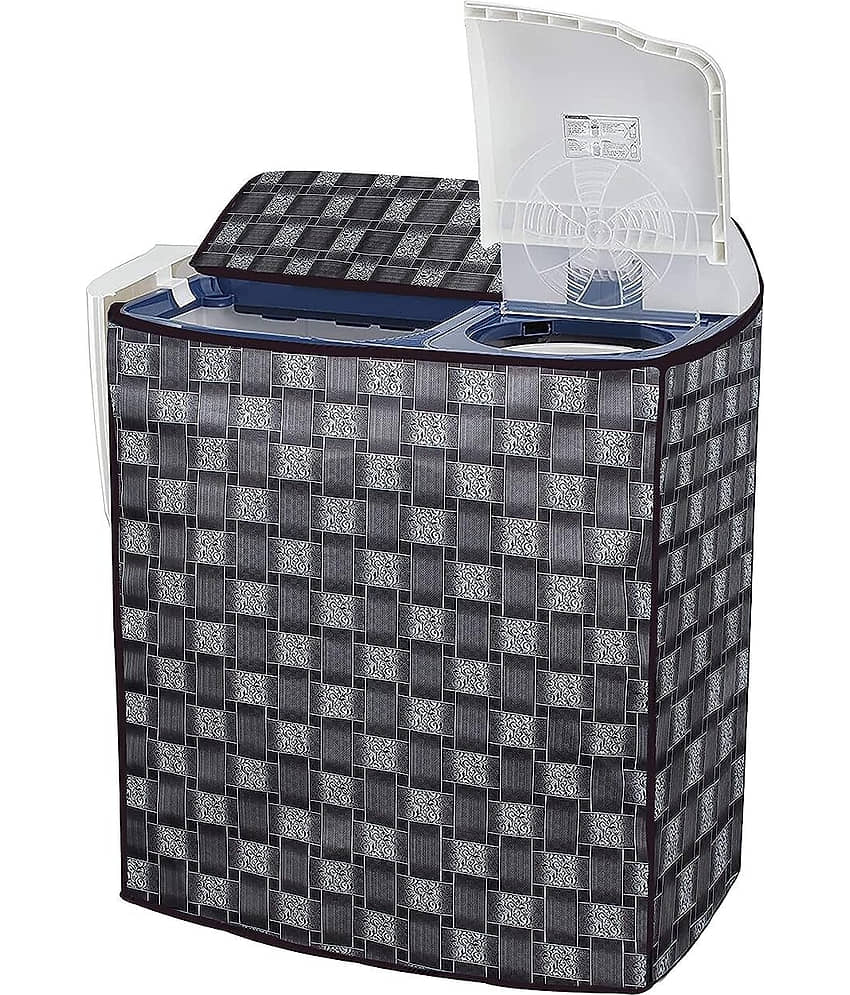 CASA FURNISHING Semi-Automatic Washing Machine Cover Compatiable For 7 kg - GREY