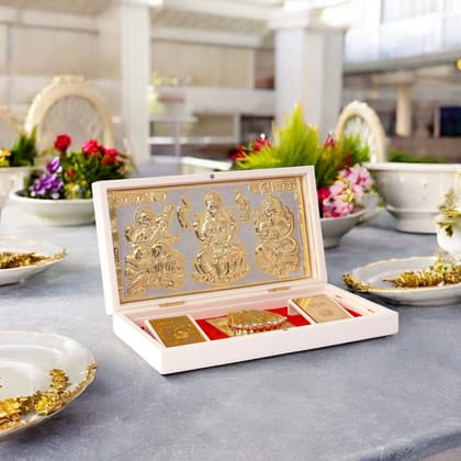 Handcrafted Silver-Plated Charan Paduka Set with Sacred Inscriptions and Frame