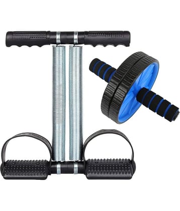 Tummy Trimmer & Ab Wheel Roller with Mat (Combo)- Abs Exercise Fitness Equipment For Home Gym Perfect Gym