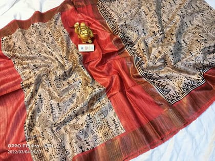 Ghicha print saree