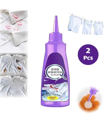 All color Stain Remover for Clothes | Multi-Purpose Roll Bead Fabric Clothes Stain Remover for Cotton, Linen, Polyester, Blended Fabric, Denim, Down, Jacket, Strip (2 Pcs)