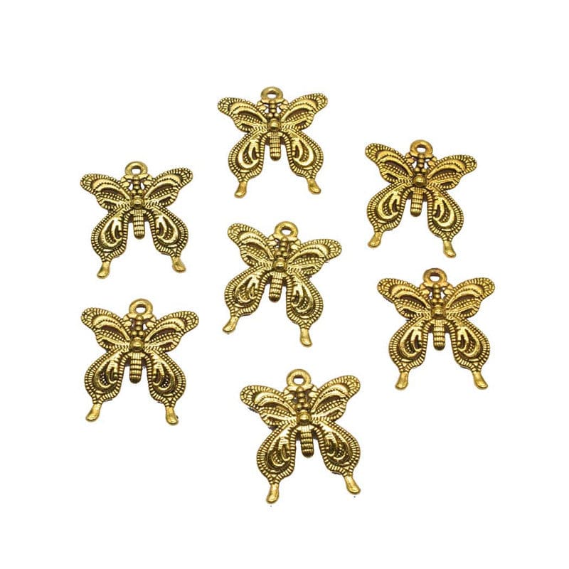Gold Mini Metal Alloy Charms Gold Smooth Finish Use For Jewelry Makings , CHG-045-Per Packet of Approx 18 Pcs (50 Gram) / 27 MM