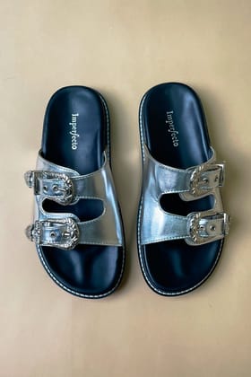 Silver Buckle Sandals-37