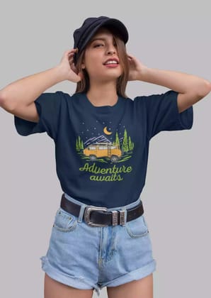 Van love - Sukhiaatma Unisex Graphic Printed Navy Blue T-shirt-XS-36