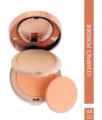 Glam21 2in1 Oil Control Sleek & Soft Compact Powder, Waterproof, Vitamins E & C 20g Blush-04