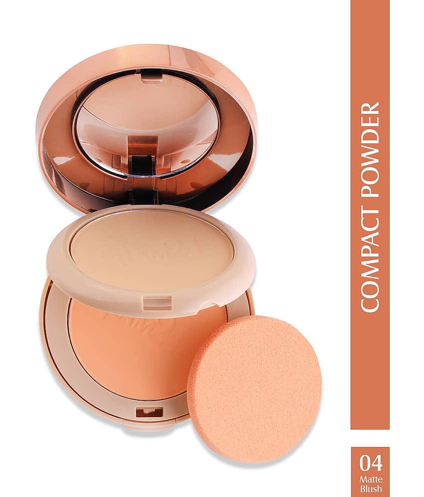 Glam21 2in1 Oil Control Sleek & Soft Compact Powder, Waterproof, Vitamins E & C 20g Blush-04