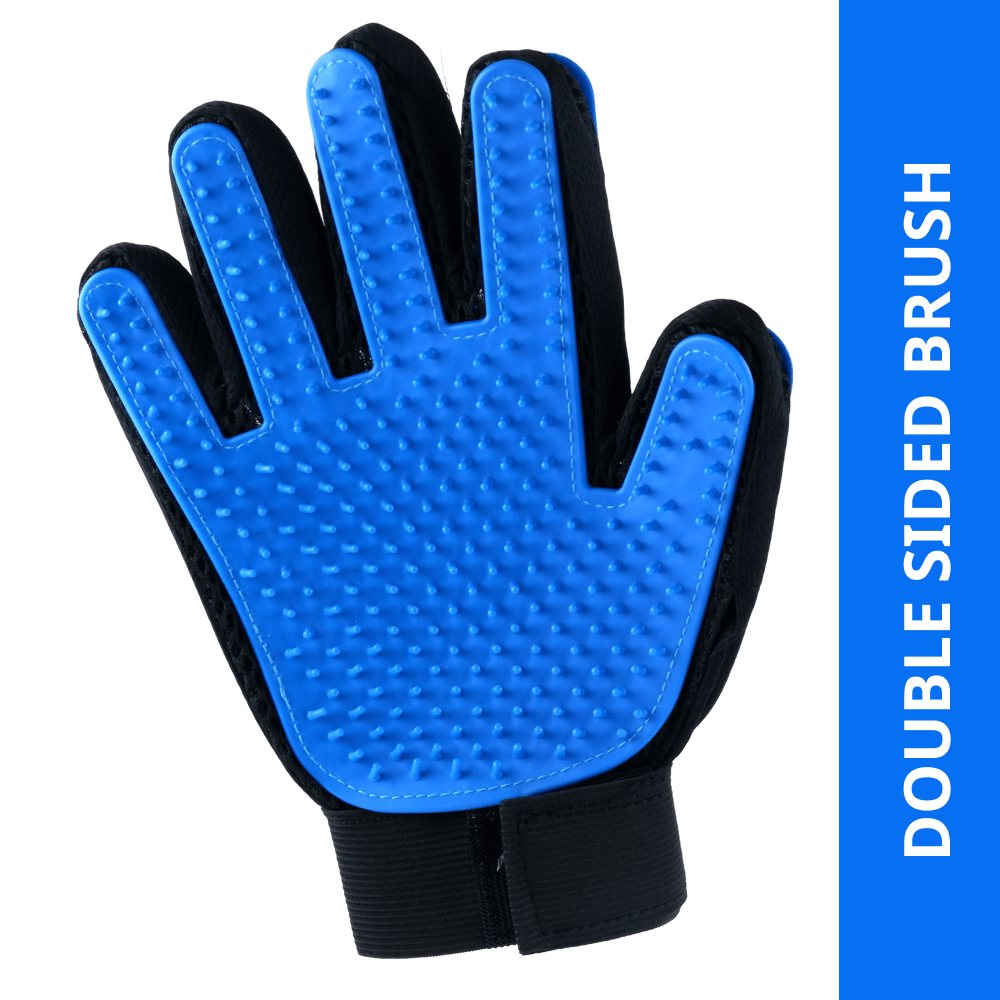 Pet Vogue Double Sided Handbrush for Dogs and Cats (Blue/Black) Pet Vogue Double Sided Handbrush for Dogs and Cats (Blue/Black) - 23x8cm