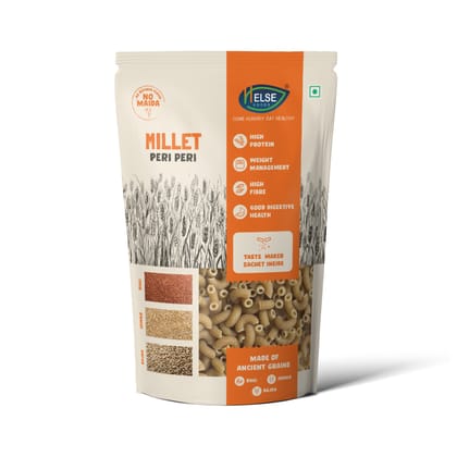 Helse Foods Millet Peri Peri Macaroni Pasta - Pack of 3, 345 gm