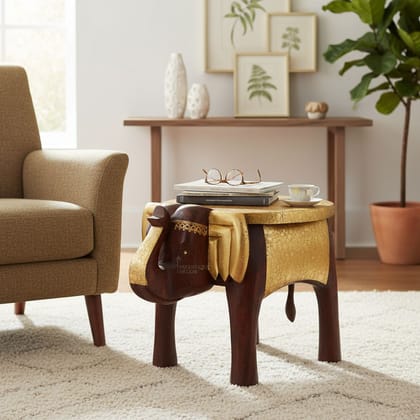 Wooden Handmade Indian Brass Coffee Table | Bedroom Furniture