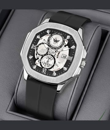 Abrexo Black Silicon Analog Men's Watch