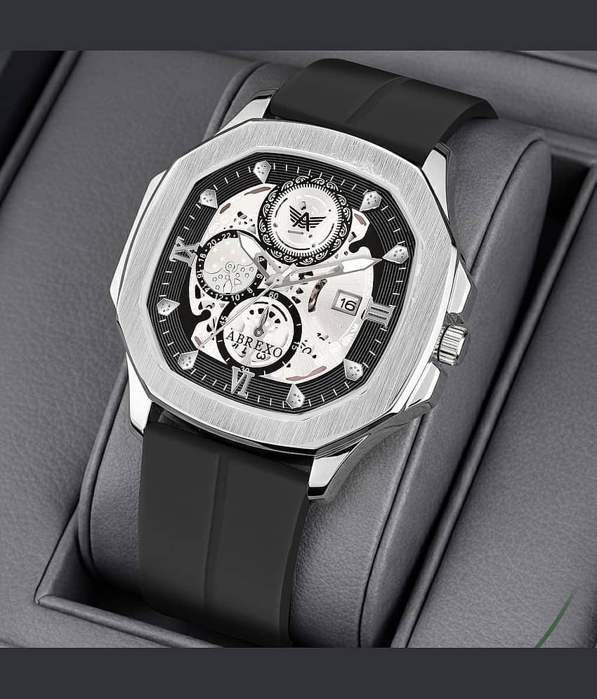 Abrexo Black Silicon Analog Men's Watch