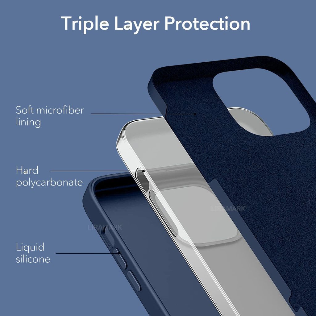 LIRAMARK Liquid Silicone Soft Back Cover Case for Apple iPhone 11 Pro