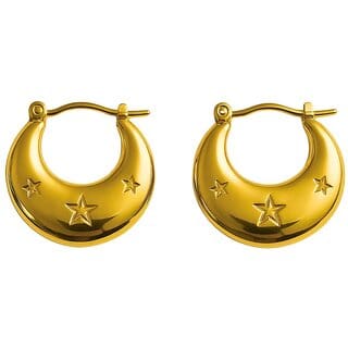 KIMTI 18k Gold Plated Cynyhla Hoop Earrings