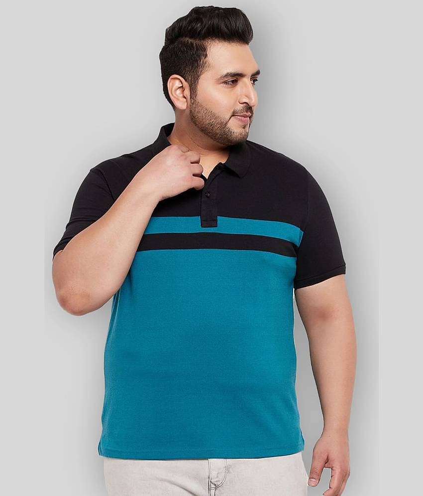 AUSTIVO - Cotton Blend Regular Fit Multicolor Men's Polo T Shirt ( Pack of 1 )