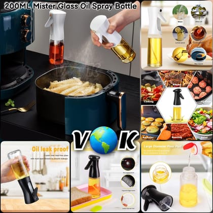 Oil Sprayer for Cooking 200ml Olive Oil Sprayer Mister Olive Oil Spray Bottle Kitchen Gadgets Accessories for Air Fryer Canola Oil Spritzer Widely Used for Salad Making Baking Frying BBQ