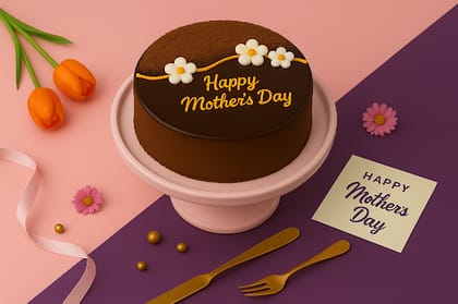 Happy Mother Day Chocolate Truffle Cake