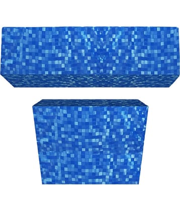 CASA FURNISHING Set of 2 Polyester Blend Blue AC Cover for 1.5 Ton Split AC