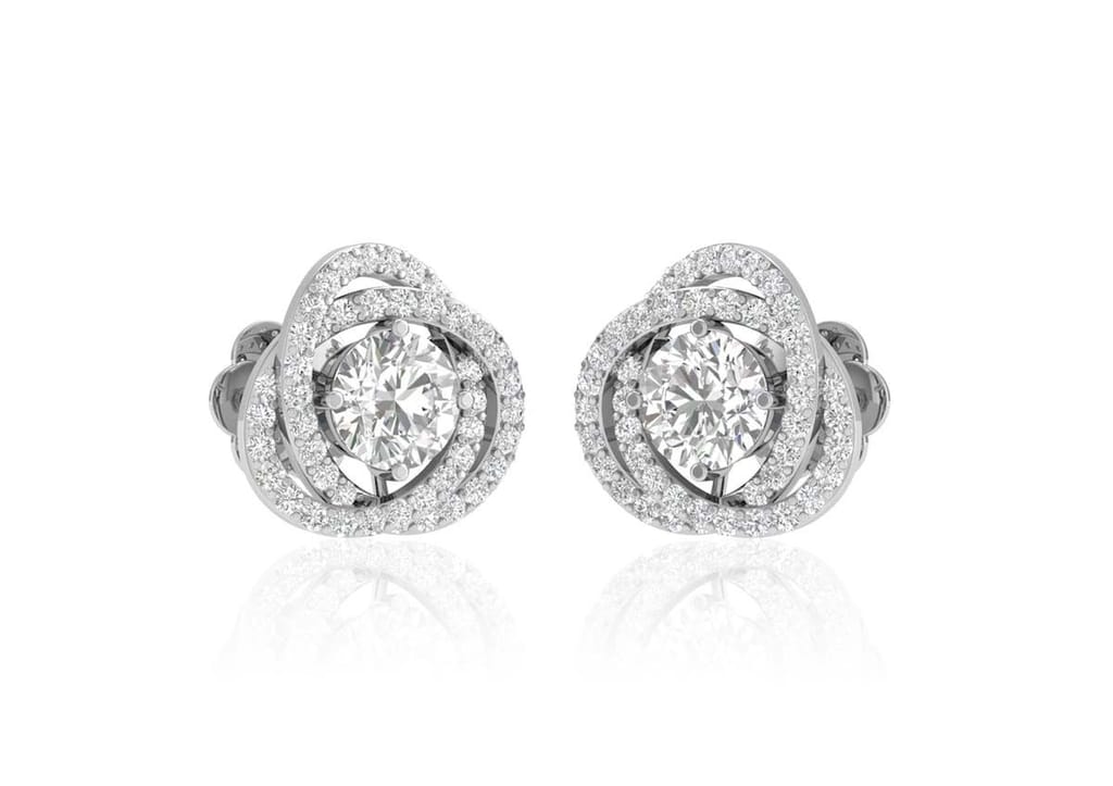Twisted Together Solitaire Studs