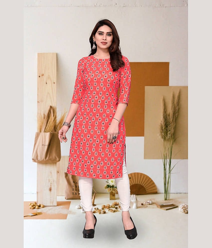 KETAKI FASHION Pack of 1 Crepe Printed Straight Women's Kurti - ( Multicolor )