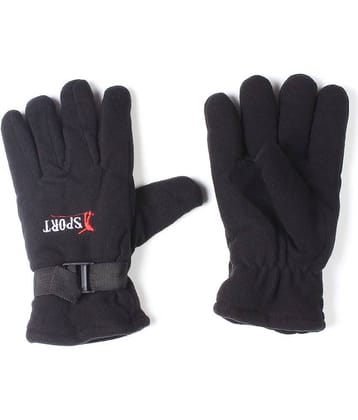 YOYO Black Microfleece Winter GlovesMen