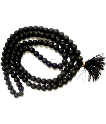 Jwala Mukhi - Mala - Jwalamukhi - Black - Volcano Lava Stone - 108 Beads Natural