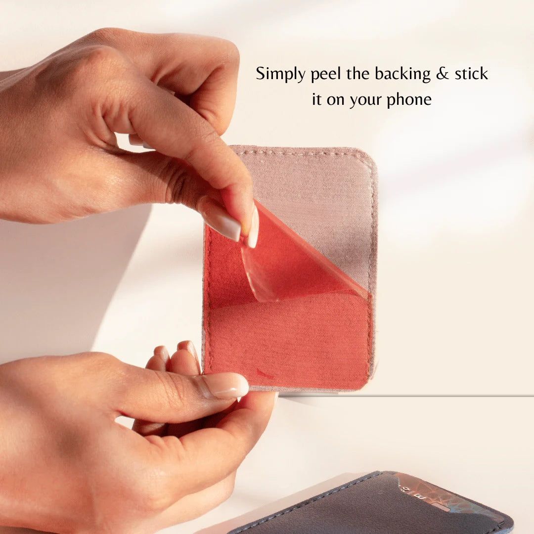 Wrapcart 3M Adhesive Leather Wallet for Android Wrapcart 3M Adhesive Leather Wallet for Android - Black