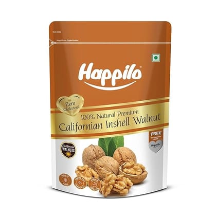 Happilo Premium 100% Natural Californian Inshell Walnut Kernels Value Pack 500 g - Pack of 16