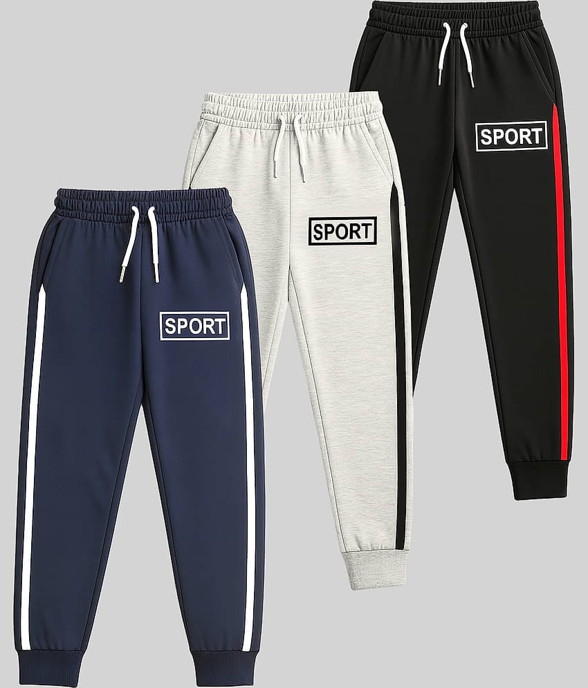 Kuchipoo Pack of 3 Boys Cotton Blend Trackpant ( Multicolor 1 )