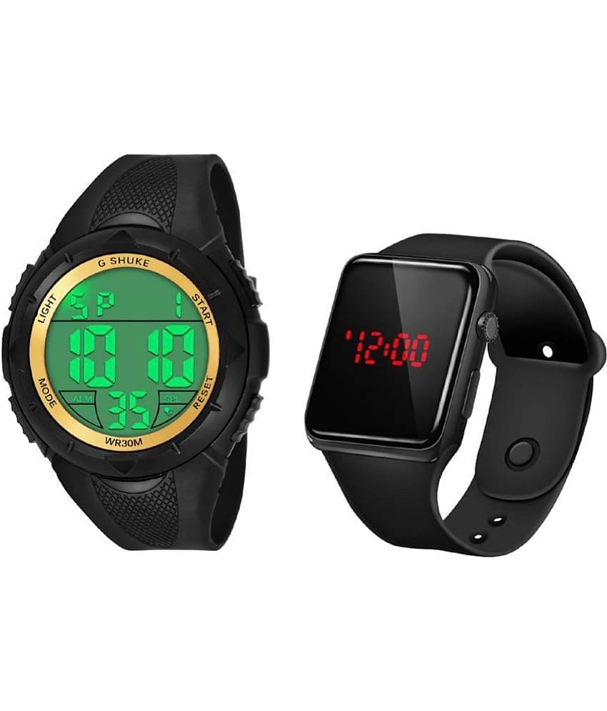 Cosmic - Black PU Digital Womens Watch