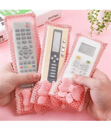Beautiful and Attractive Remote, AC Cover Set of 3 Pink