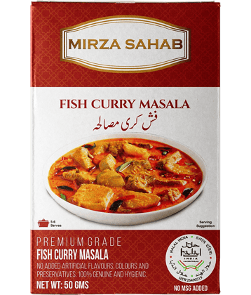 Mirza Sahab Fish Curry Masala Instant Mix 50 gm Pack of 4