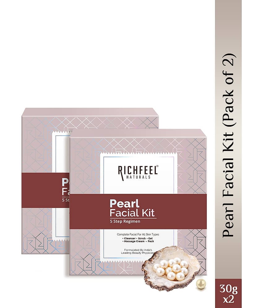 Richfeel 1 Time Use Facial Kit For Normal Skin Pearl 2 ( Pack of 2 )