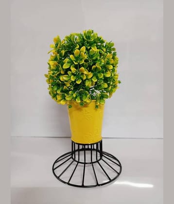 R.R.V. International - Multicolor Rose Artificial Flowers With Pot ( Pack of 1 )