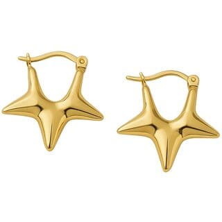 Kimti 18K Gold Plated Comet Hoops Anti Tarnish Earring